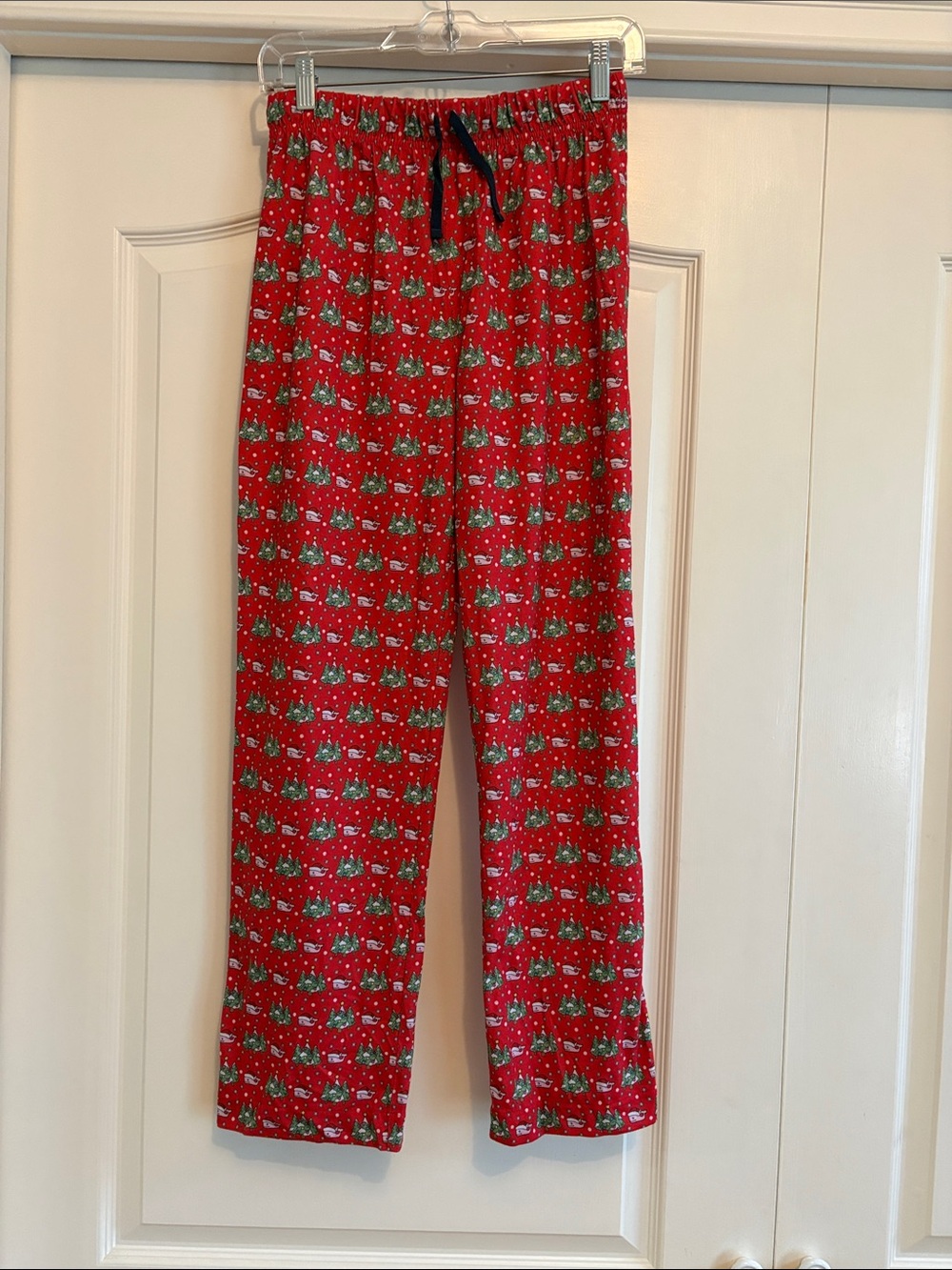 Vineyard Vines Holiday Pajama Pants with Green Tree / Santa Whale Print Boys XL